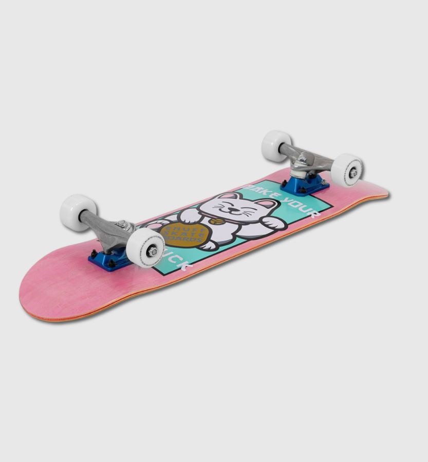 Enuff Lucky Cat MINI Complete Skateboard Pink 7.25"
