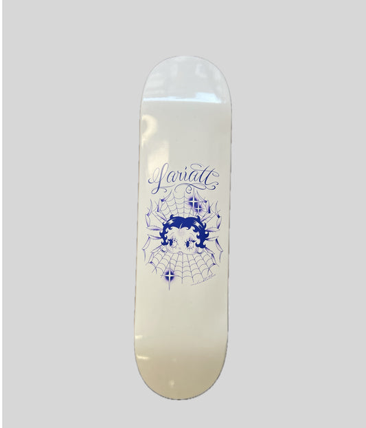 Lariatt x Em Clark tattoos Skateboard Deck 'Spider Boop' 8.25"