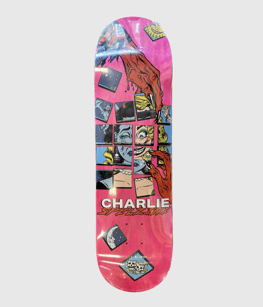 Death Skateboards Charlie Spelzini "Interchangeable" Skateboard Deck (Pink Ply) 8"