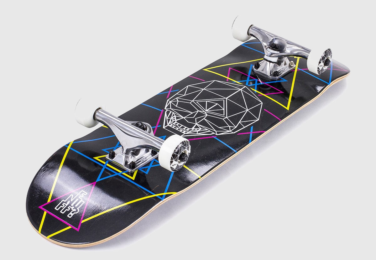 Enuff Geo Skull Complete Skateboard Black 8"