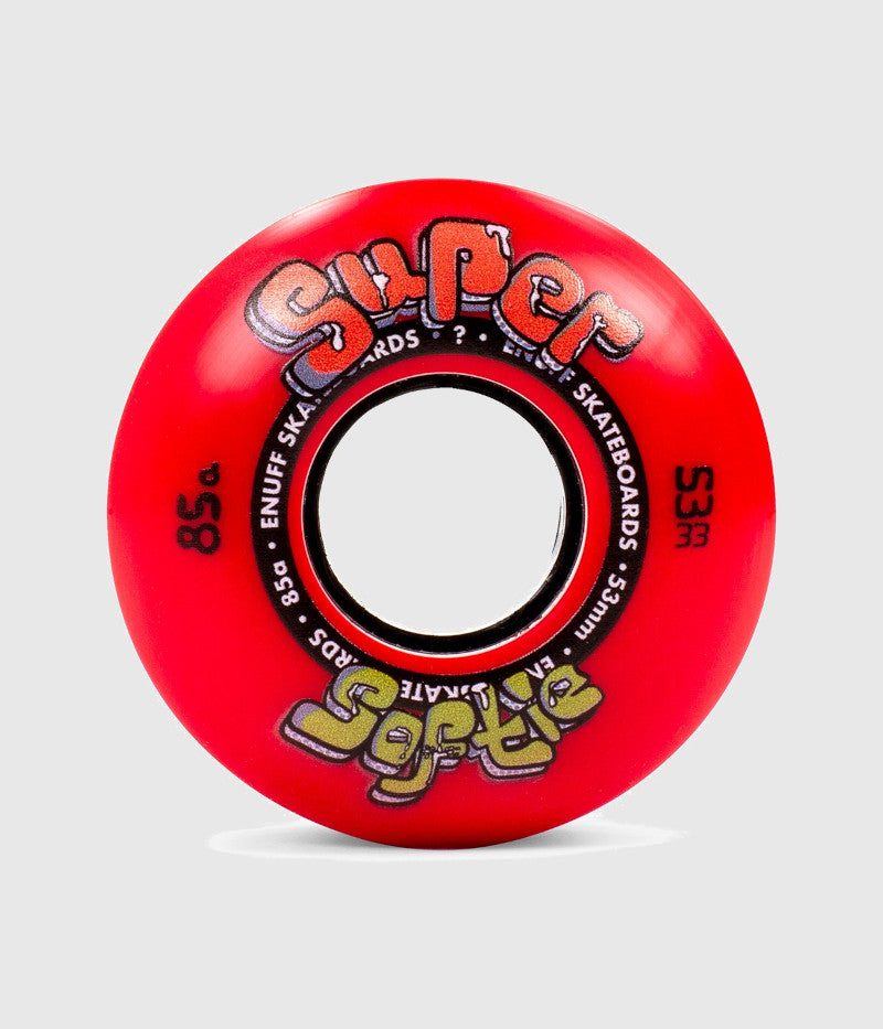 Enuff Super Softie 85a Skateboard Wheels Red 55mm