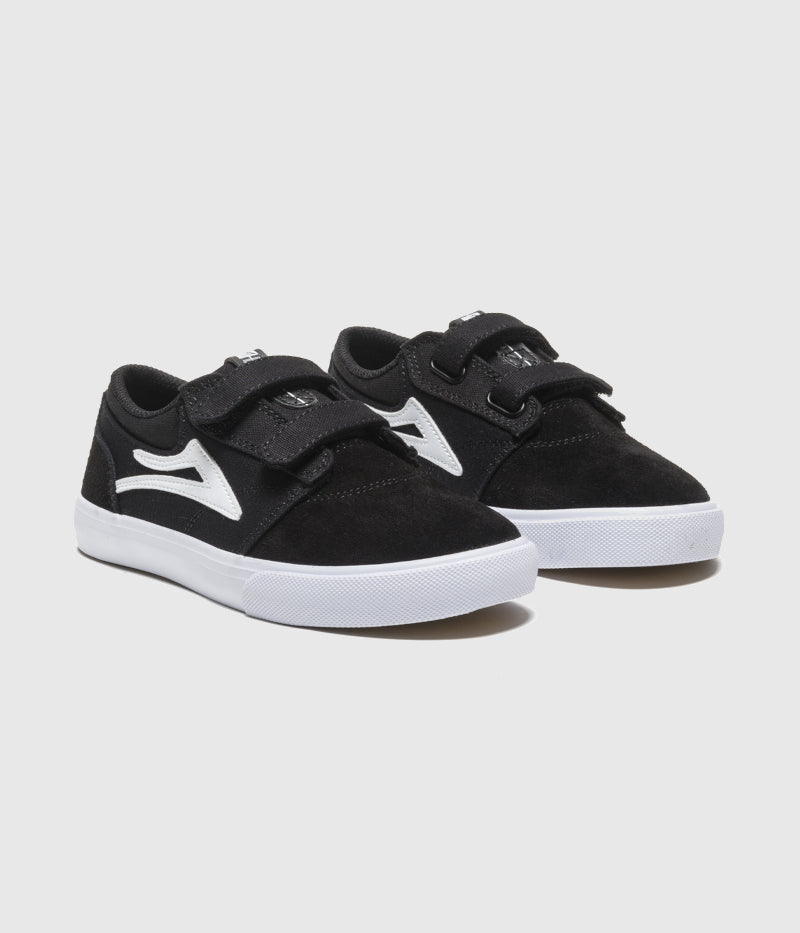 Lakai Griffin Kids Skate Shoes Black/white Suede