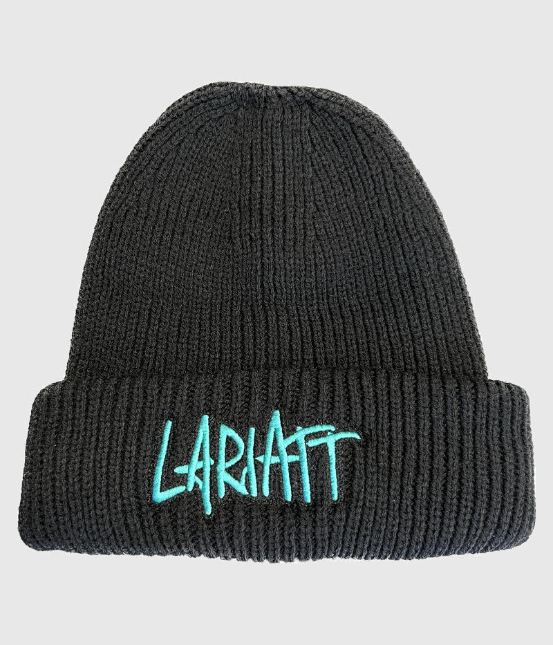 Lariatt Skate Shop Fos Script Beanie Black