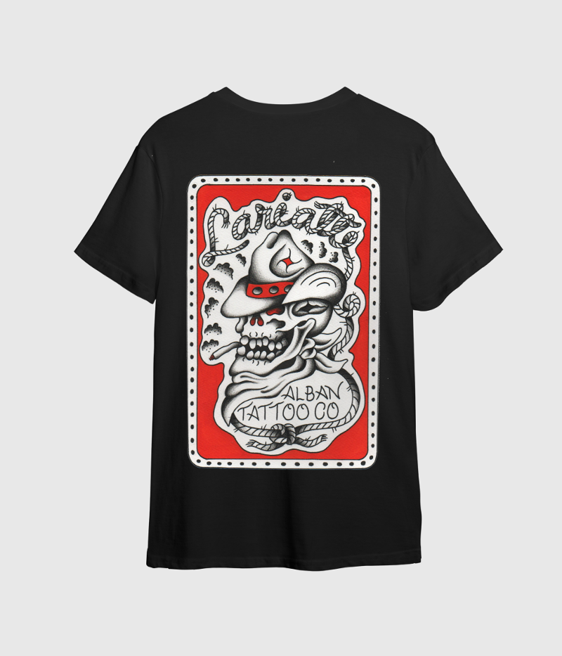 Lariatt x Alban Tattoo Co Cowboy Tee Black