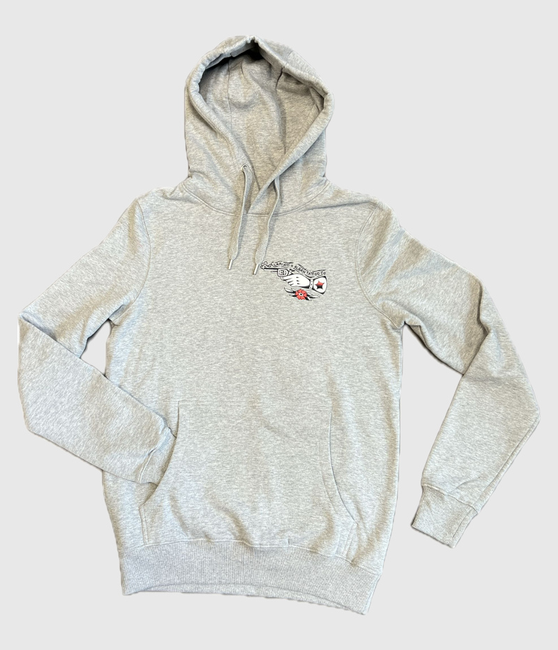 Lariatt x Alban Tattoo Co Cowboy Hoodie Grey