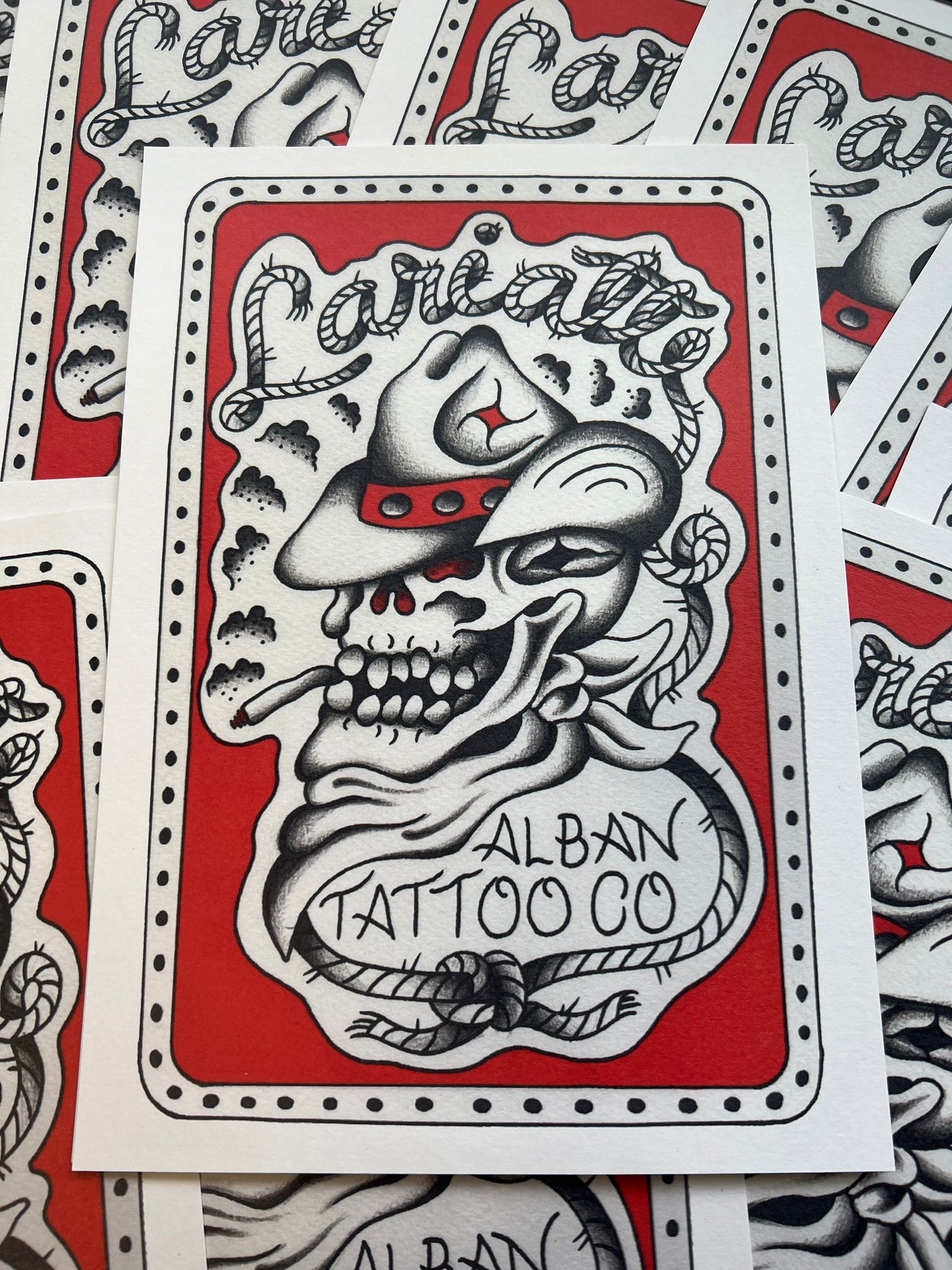 Lariatt x Alban Tattoo Co Cowboy Print