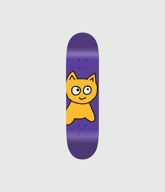 Meow Big Cat Deck Skateboard Deck Purple 7.75"