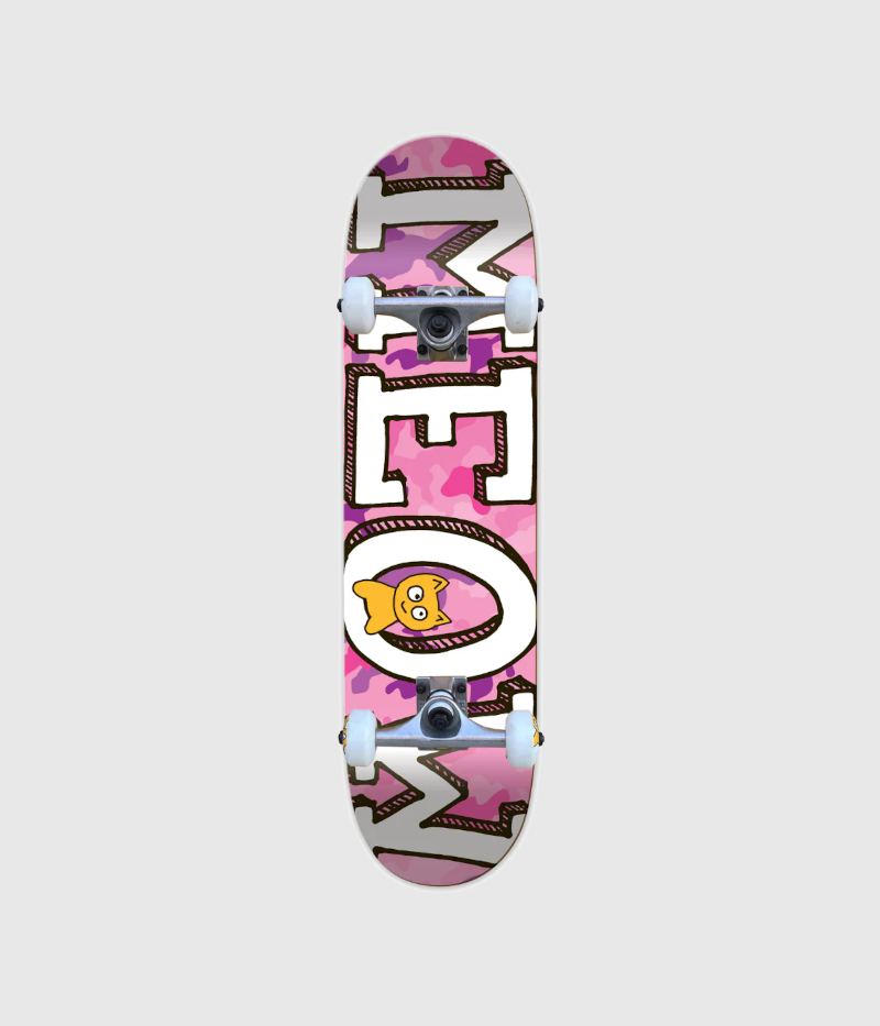 Meow Logo Camo Pink Complete Skateboard 7.5"