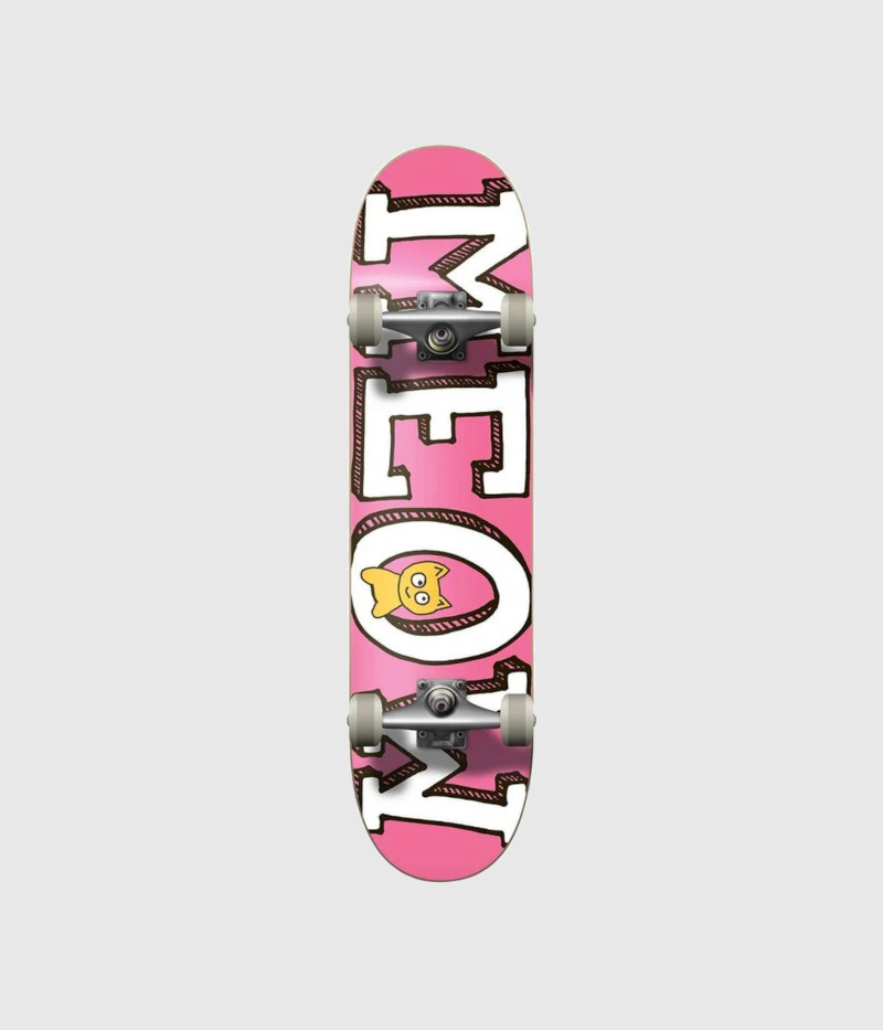 Meow Logo Pink Complete Skateboard 7.5"