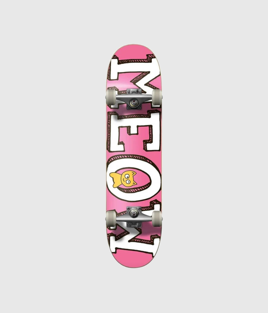 Meow Logo Pink Complete Skateboard 7.5"