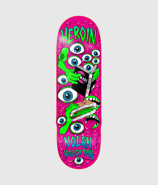 Heroin Skateboards Nolan Houghton Mutate or Die Skateboard Deck 9.5"
