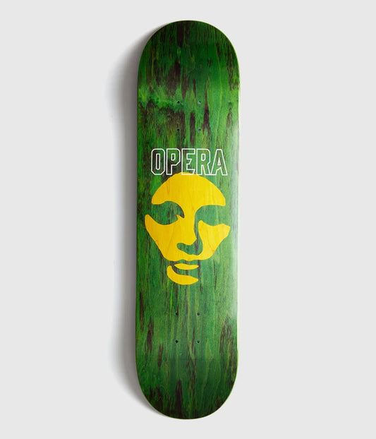 Opera Die Cut Mask EX7 Skateboard Deck Green 8"
