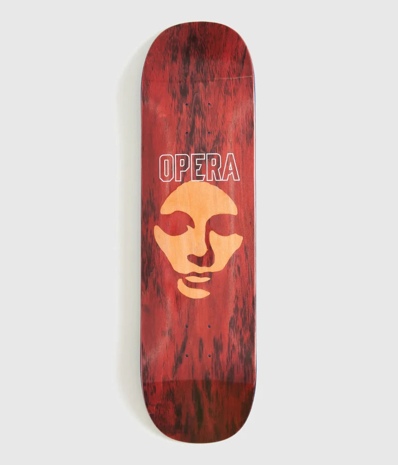 Opera Mask Logo EX7 Symmetrical Skateboard Deck Red 8.5