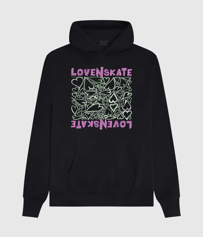 Lovenskate ‘Scribble Heart’ Black Hoodie