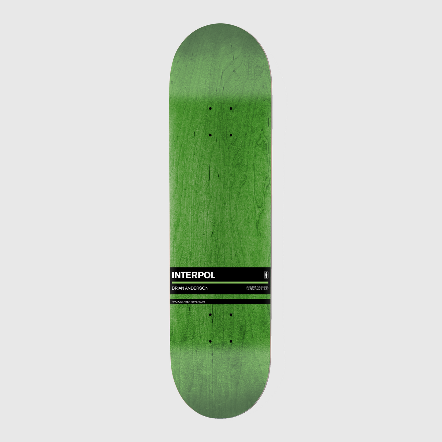 Girl Skateboards Atiba x Interpol One Off Brian Anderson Skateboard Deck 8"