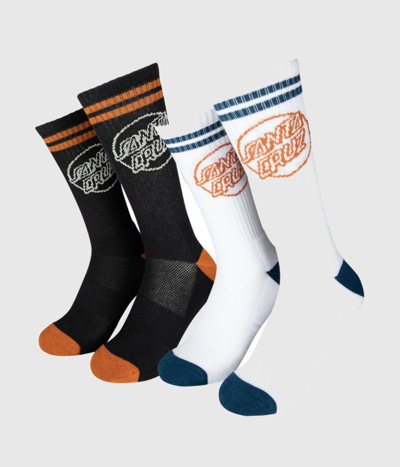 Santa Cruz Classic Kick Black-Pumpkin & White-Dark Teal Size UK 8-11