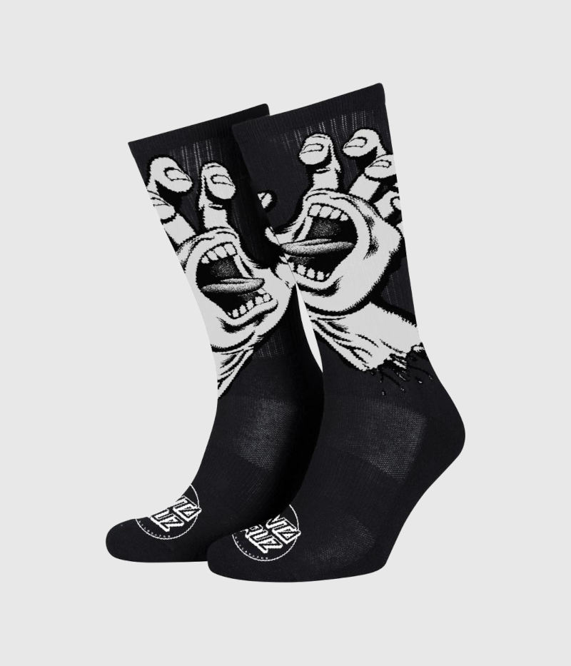 Santa Cruz Screaming Hand Mono Socks Black
