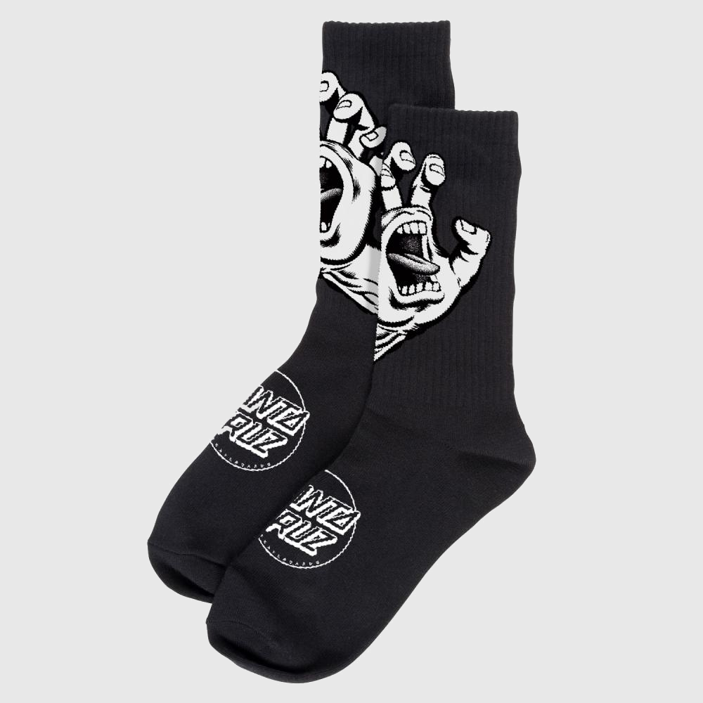 Santa Cruz Screaming Hand Mono Socks Black
