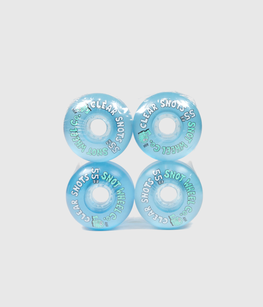 Snot Wheels Co Clear Snots Skateboard Wheels 55mm