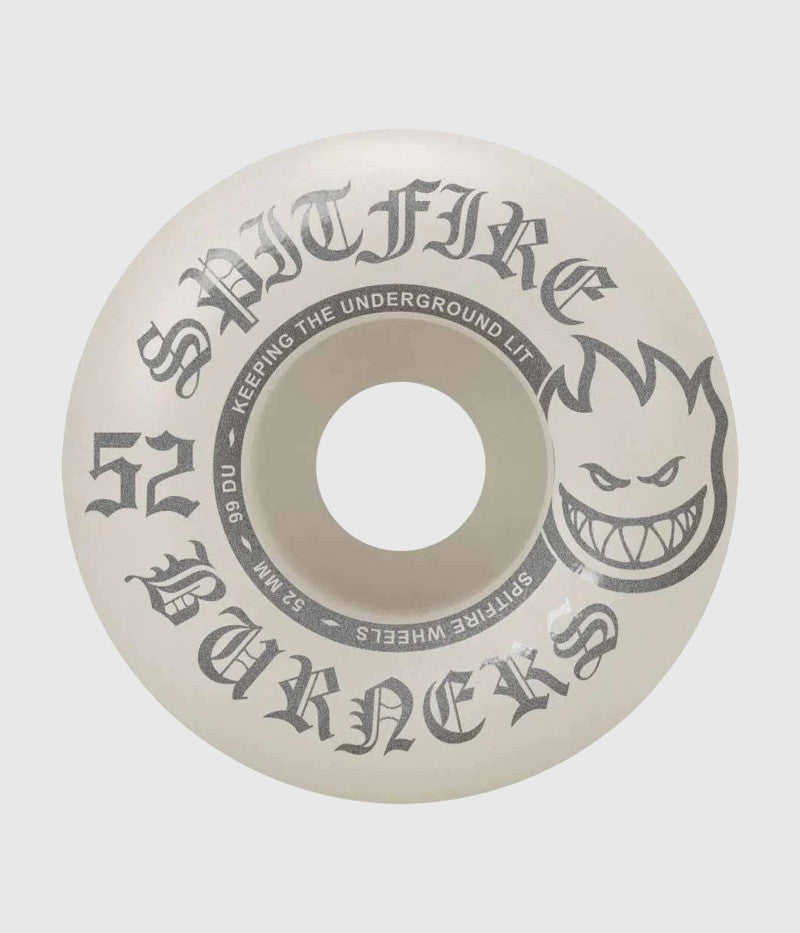 Spitfire Burner White/Silver Skateboard Wheel 52mm