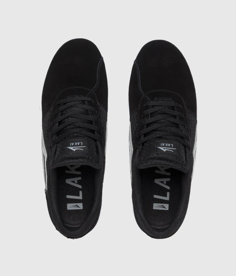 Lakai Cardiff Skate Shoes Black Suede