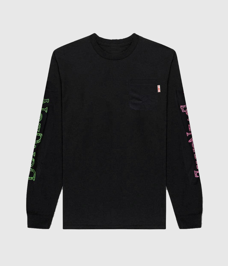 Lovenskate x Dungeon Longsleeve pocket Tee Black