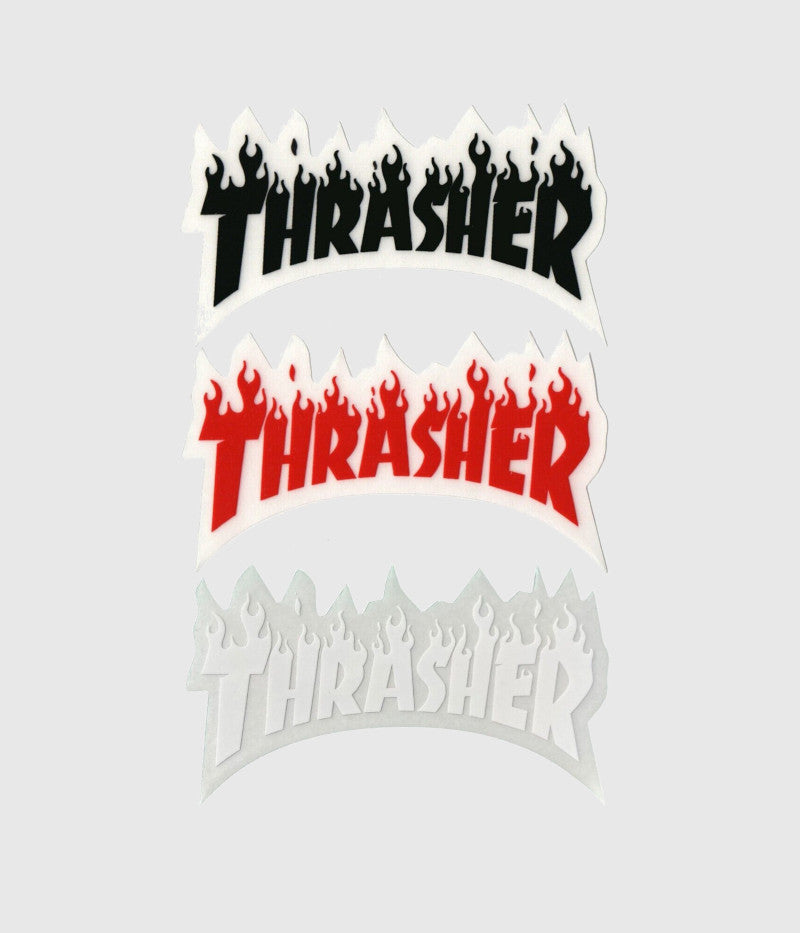 Thrasher Skateboard Magazine Flame Logo Sticker 3"