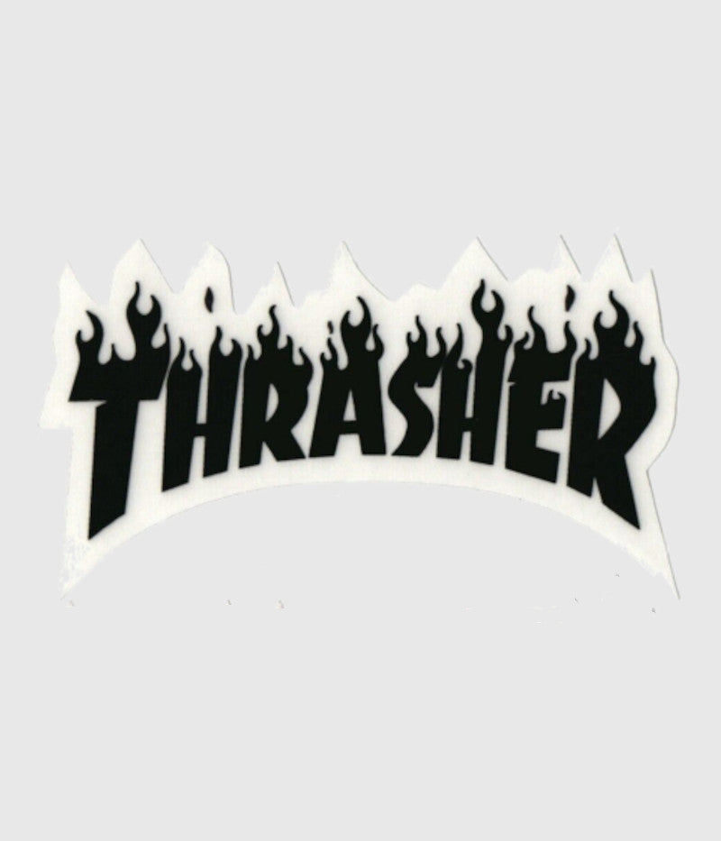 Thrasher Skateboard Magazine Flame Logo Sticker 3"