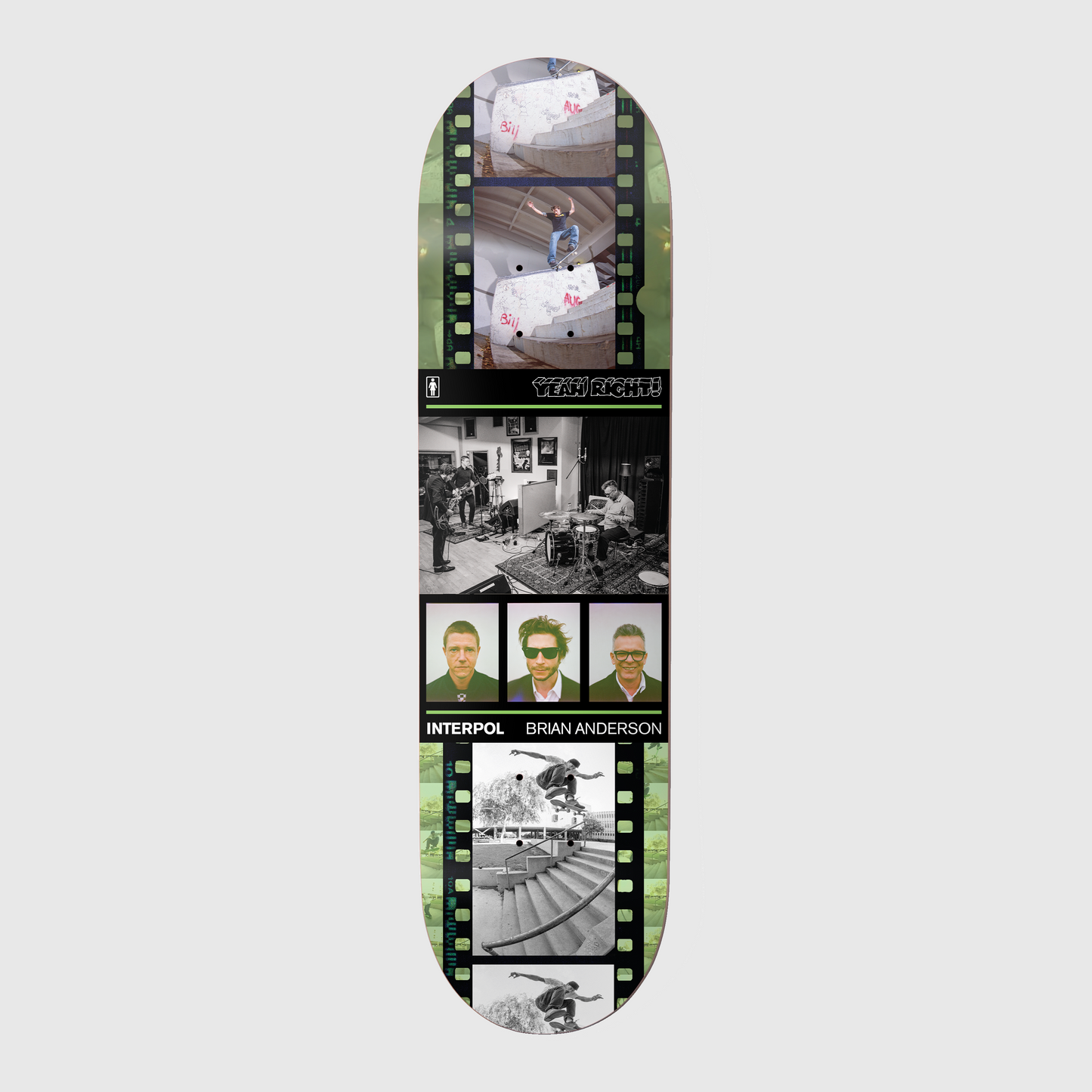 Girl Skateboards Atiba x Interpol One Off Brian Anderson Skateboard Deck 8.5"