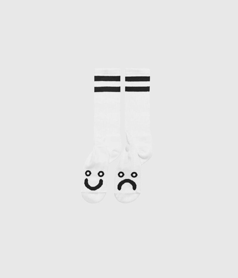 Polar Skate Co. Happy Sad Socks White