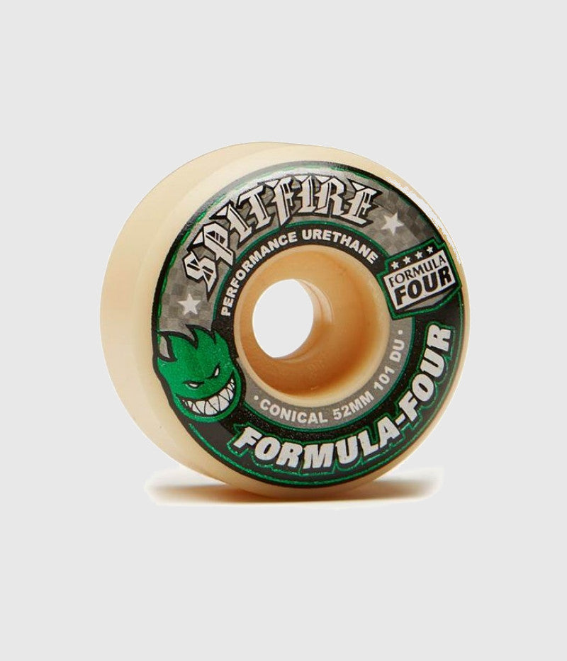 Spitfire Formula Four Conical 101DU Green Skateboard Wheels 54mm