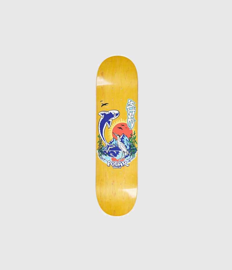Polar Skate Co SHIN SANBONGI - Mt Fuji Yellow Skateboard Deck 8.25"