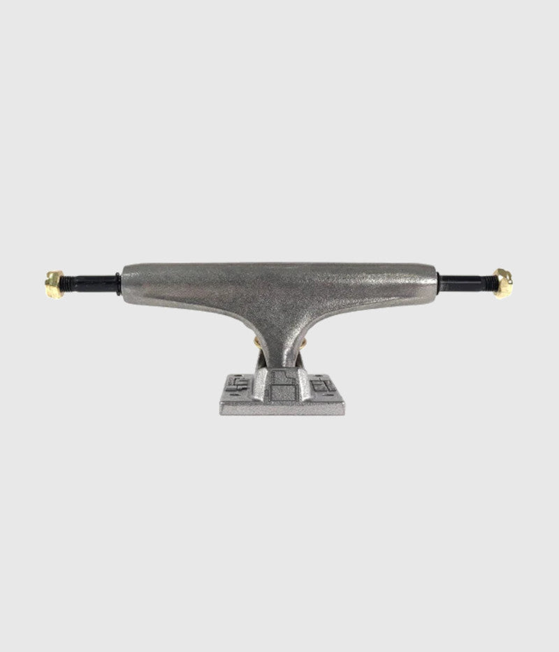 Film Trucks Raw White/Black Bushings and Gold Skateboard Trucks 5.25