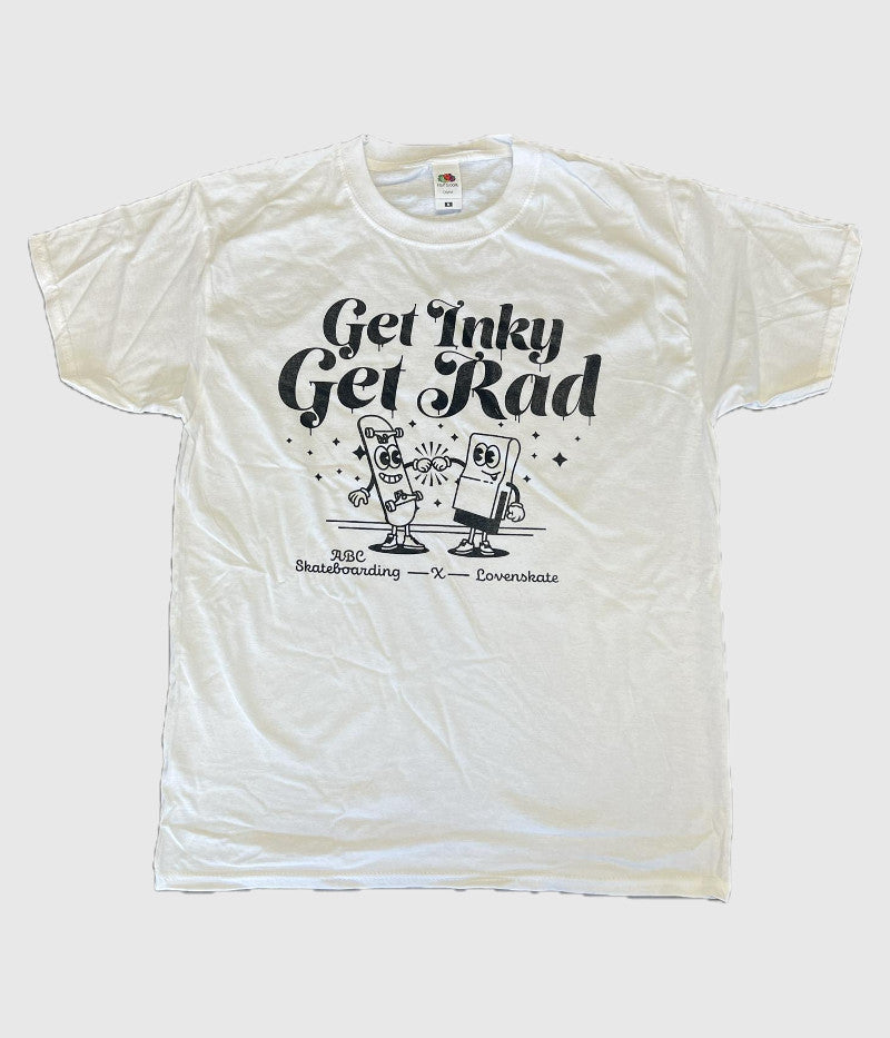 ABC Skateboarding 'Get Inky, Get Rad' Tee White