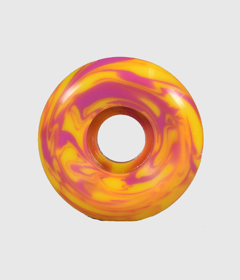 Orbs Specters Swirls Skateboard Wheels Conical - 99A - (Green/Orange Swirl) 52mm