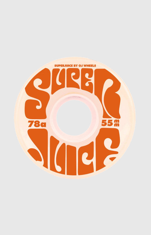 OJ Mini Super Juice White 78a Soft Skateboard Wheels 55 MM