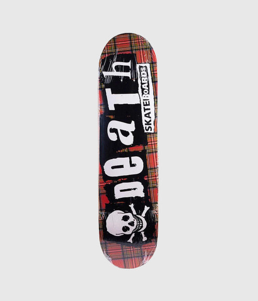 Death Skateboards Tartan Punk Skateboard Deck 8.25"