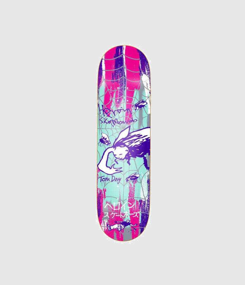 Heroin Skateboards Day Flies Skateboard Deck Symmetrical 8.5" Popsicle