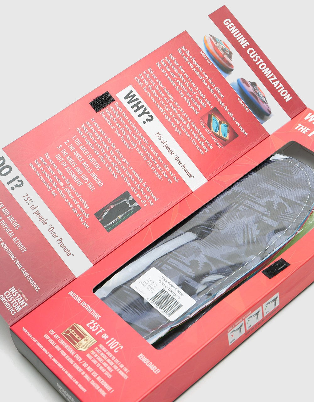 Footprint Gamechanger Orthotic Dark Grey Camo Insole