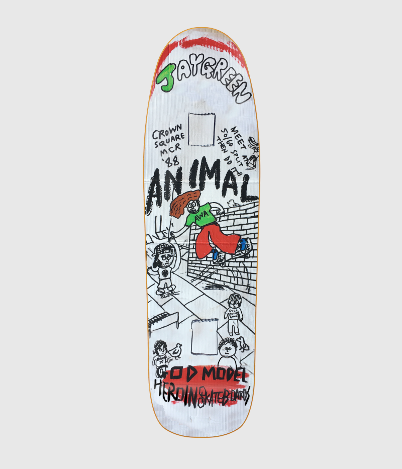 Heroin Skateboards Jay Green 'Manchester 1988' Deck 8.8"