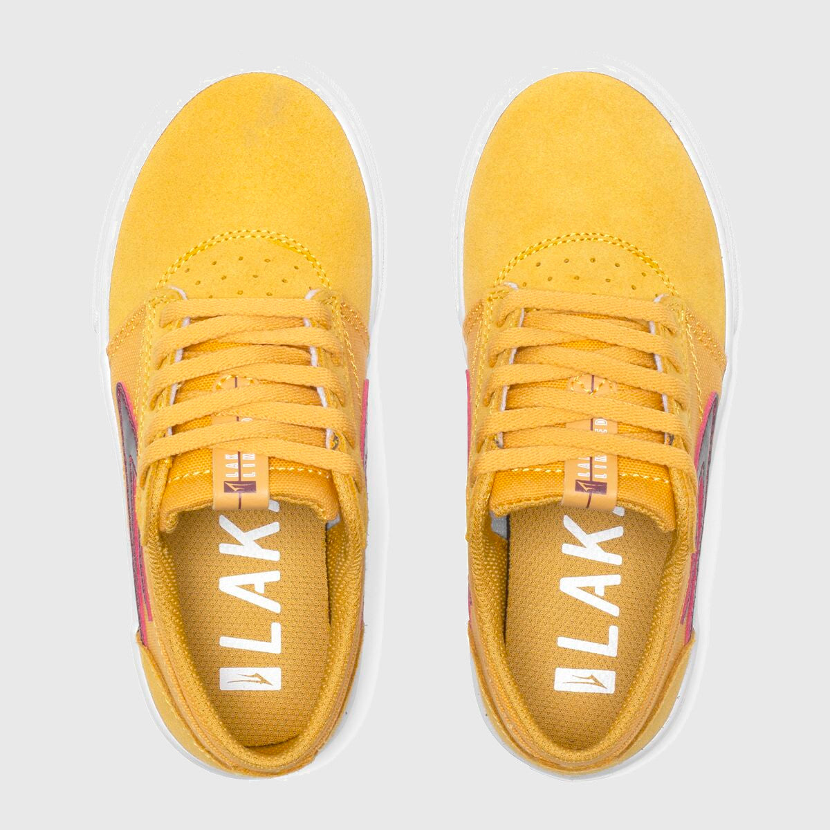 Lakai Griffin Kids Skate Shoes Gold Suede