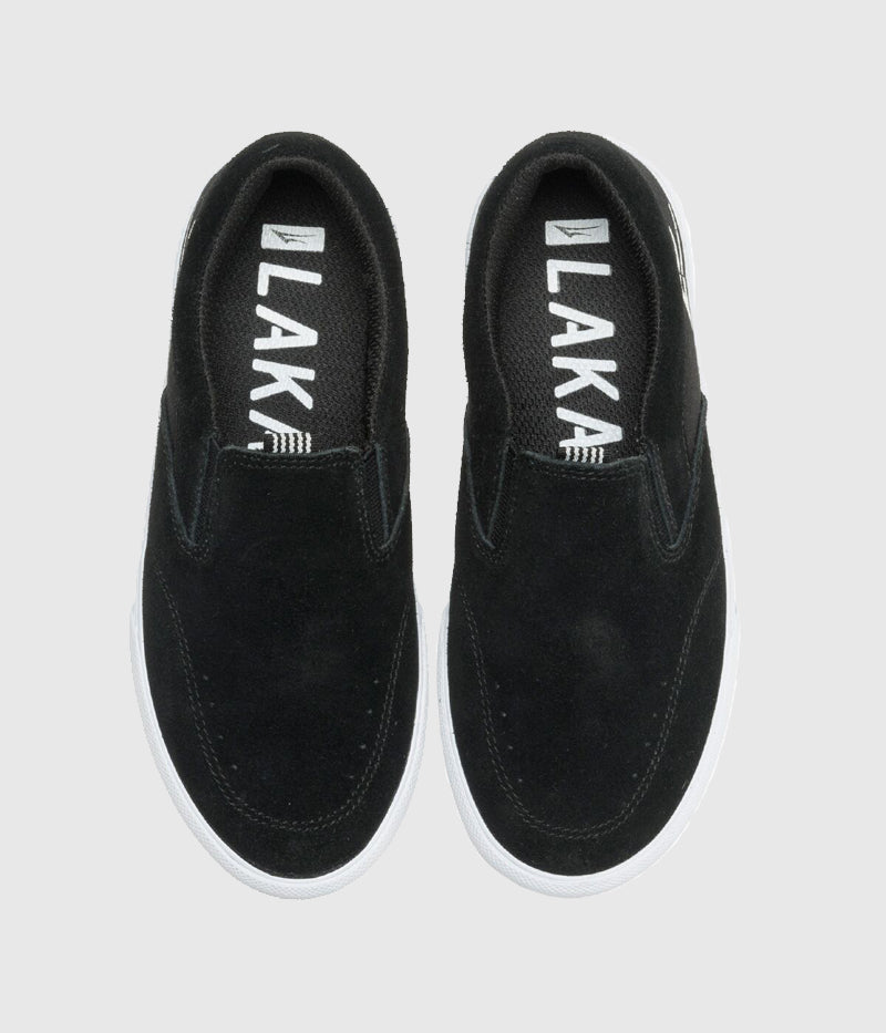 Lakai Owen Slip-on Kids Skate Black Suede