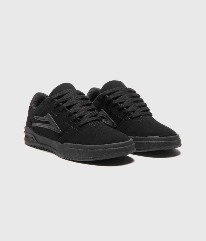 Lakai Brighton Kids Black/Black Nubuk Skate Shoes