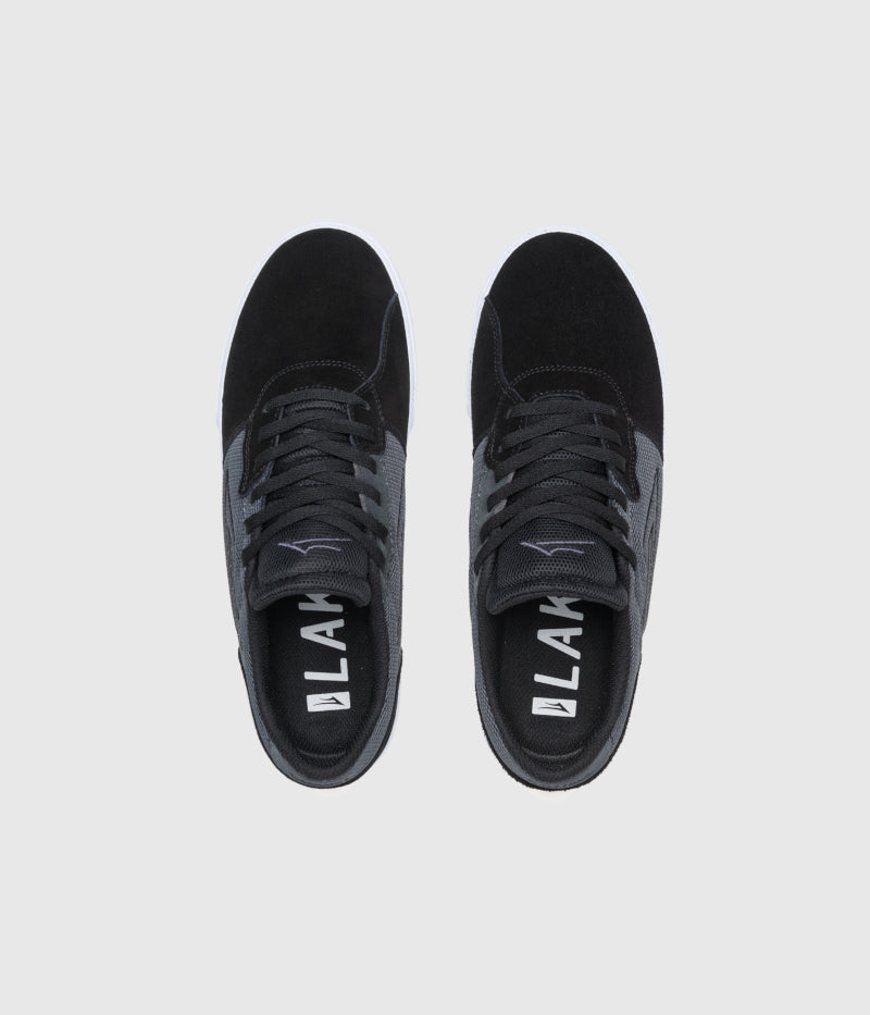 Lakai Cardiff Skate Shoes Black Suede