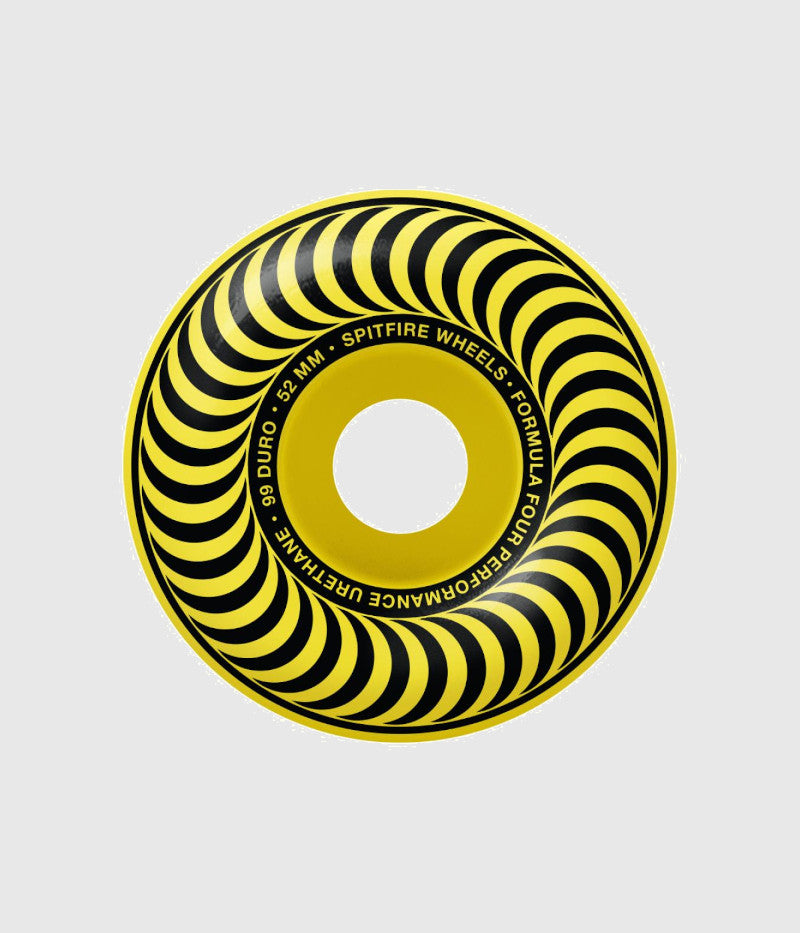Spitfire Formula Four 99DU Chroma Classic Yellow Skateboard Wheel 52mm