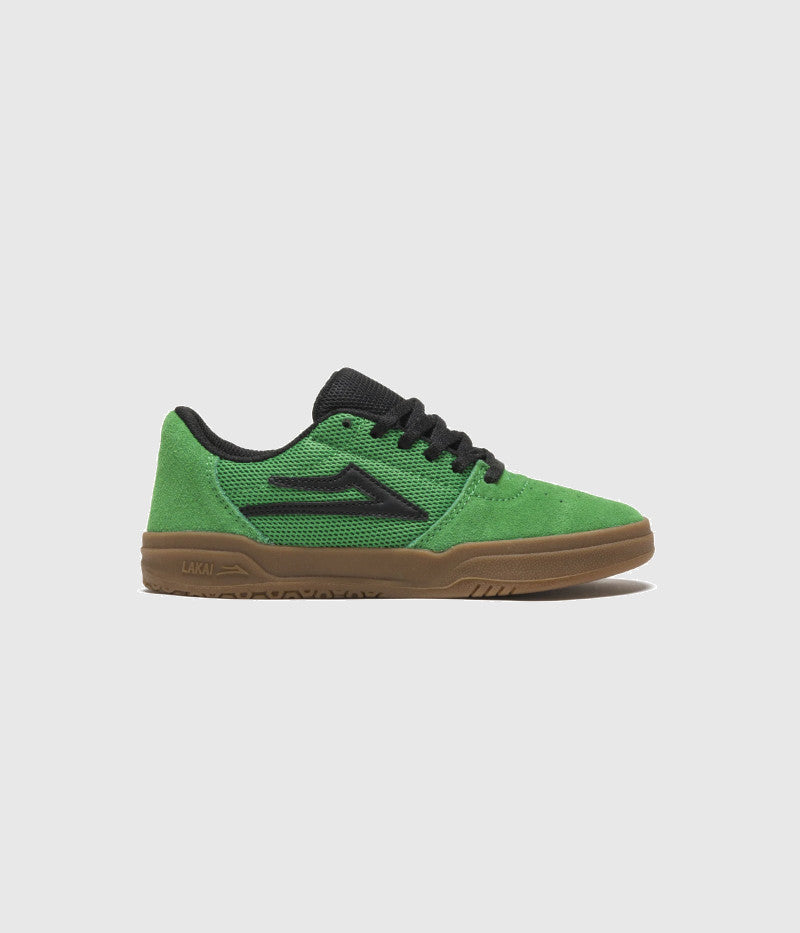 Lakai Brighton Kids Green Suede Skate Shoes