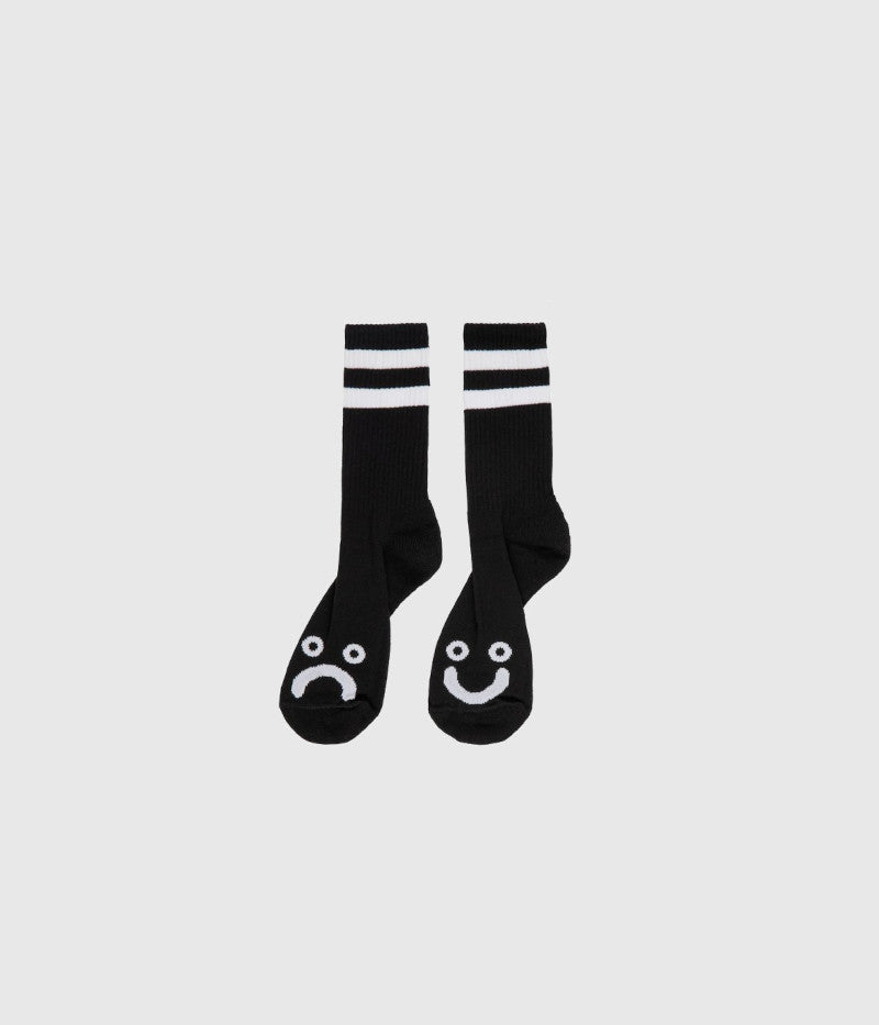 Polar Skate Co. Happy Sad Socks Black