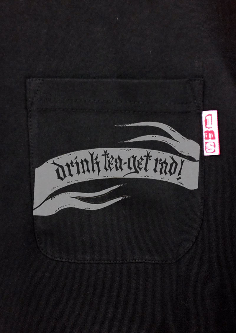 Lovenskate 'Drink Tea Get rad’ Pocket long sleeve Black