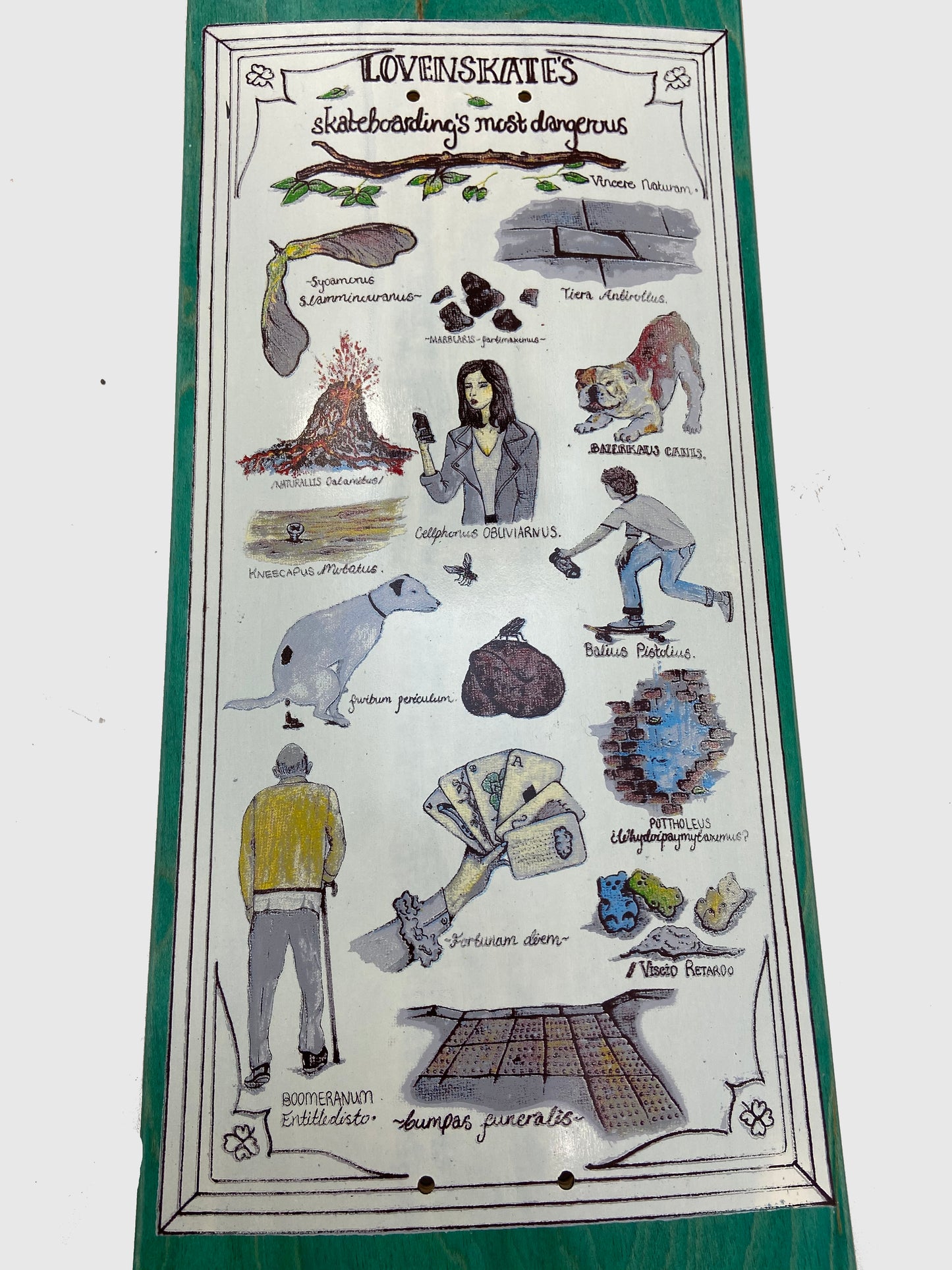 Lovenskate Monst Dangerous by Lilli Cowley-Wood Skateboard Deck 8"