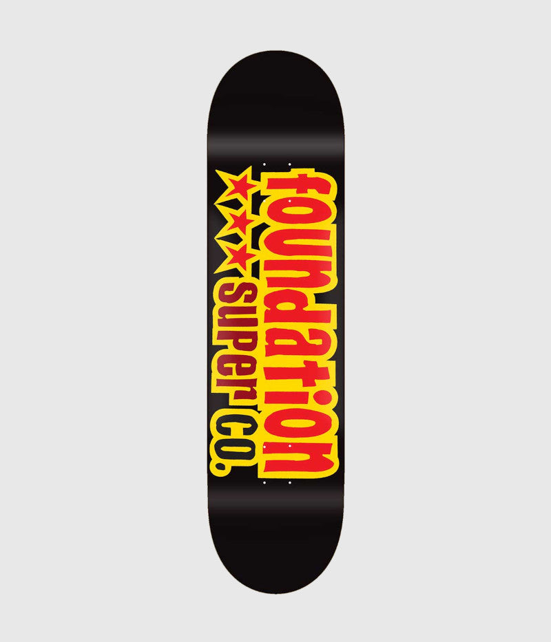 Foundation Skateboards 3 Star Black Deck 8.125"